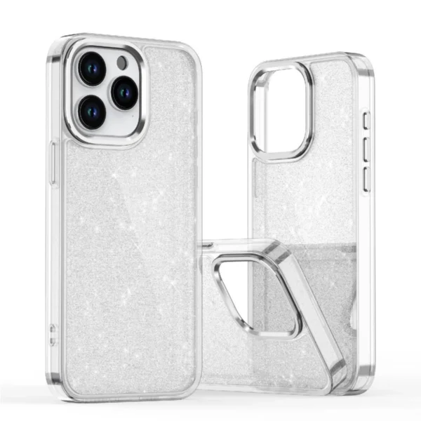 Glitter Case for iPhone 16 - transparent with glittereng