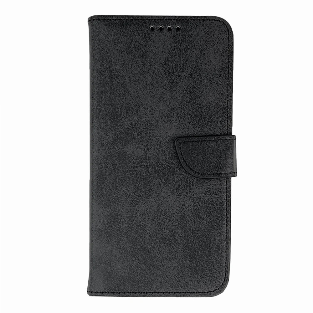 Leather Book Case for iPhone 16 - blackeng