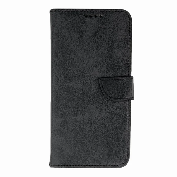 Leather Book Case for iPhone 16 - blackeng