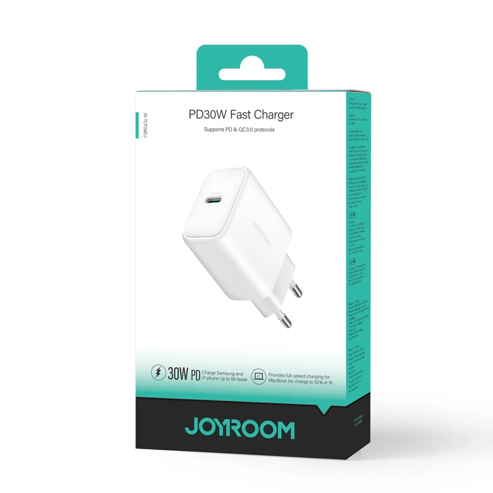Joyroom JR-TCF24 USB-C PD 30W QC SFC network charger - whiteeng