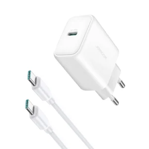 Joyroom JR-TCF24 USB-C PD 30W QC SFC network charger - white + 1m USB-C cableeng