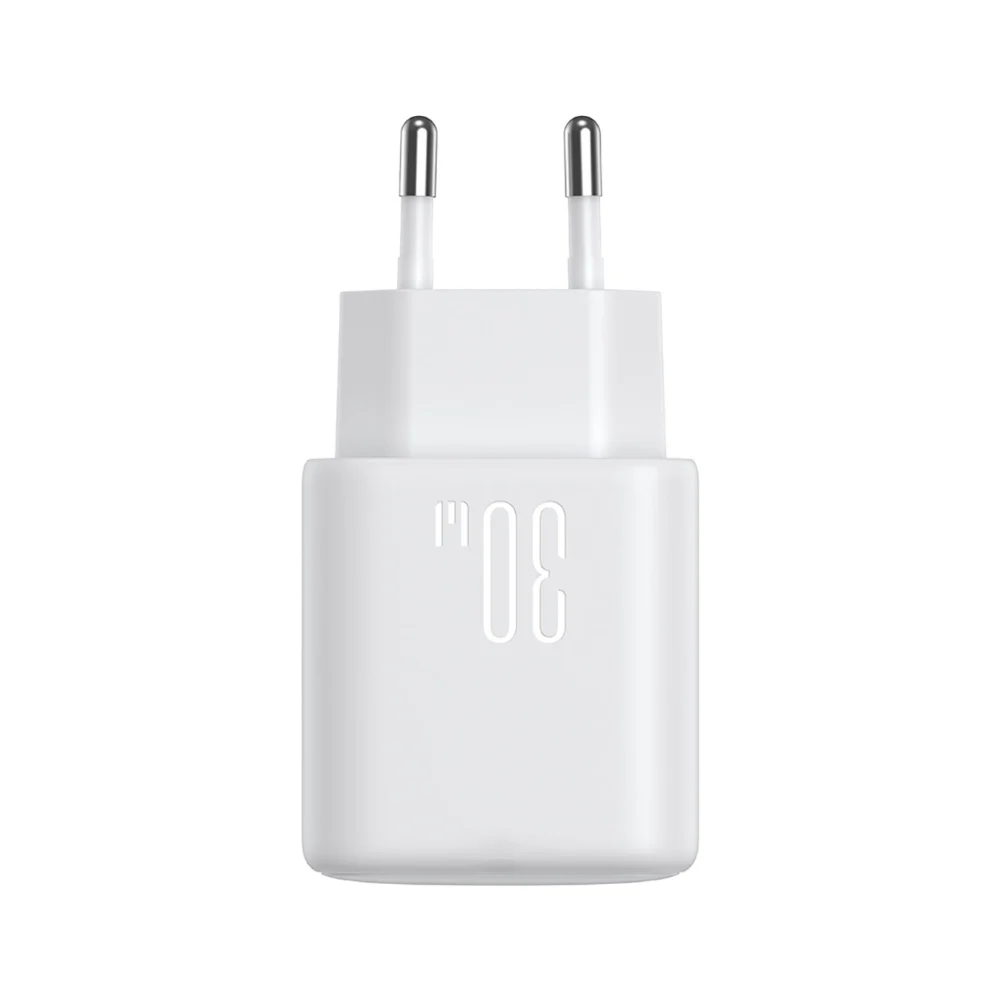 Joyroom JR-TCF24 USB-C PD 30W QC SFC network charger - white + 1m USB-C cableeng