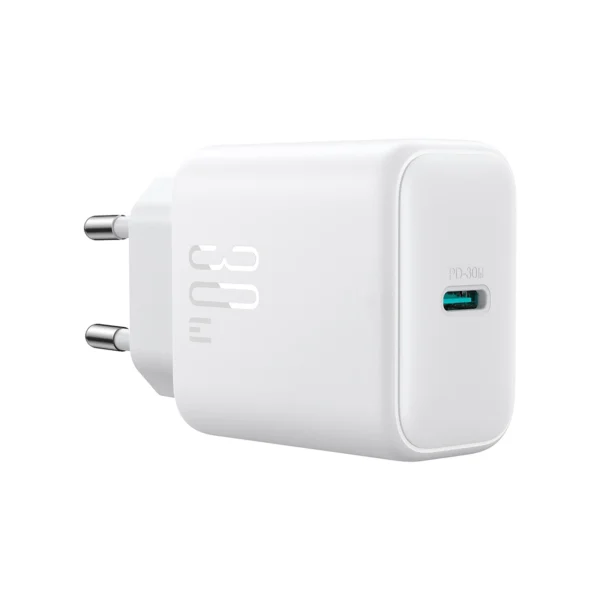 Joyroom JR-TCF24 USB-C PD 30W QC SFC network charger - white + 1m USB-C cableeng