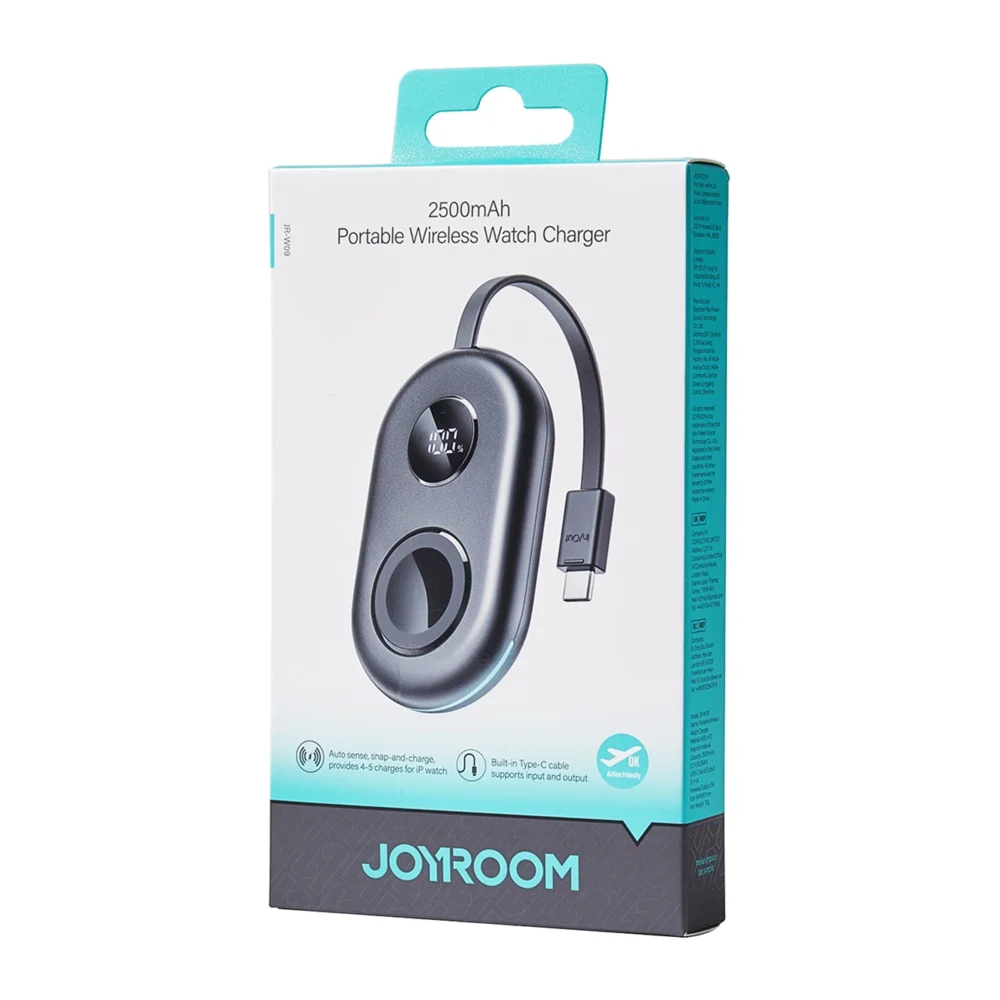 Joyroom JR-W09 3W Wireless Charging Power Bank with USB-C Cable for Apple Watch - Blackeng