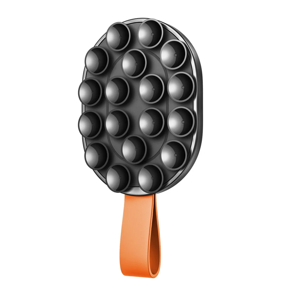 Joyroom JR-ZS393-S magnetic holder with suction cups for 4.7-7" phone - black and orangeeng