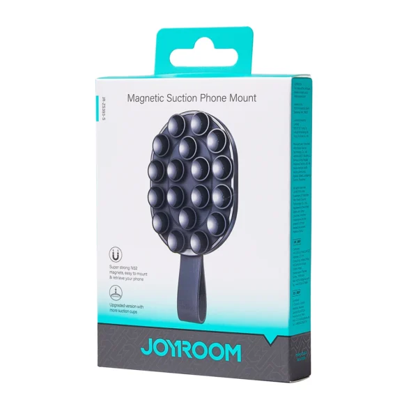 Joyroom JR-ZS393-S magnetic holder with suction cups for 4.7-7" phone - black and orangeeng