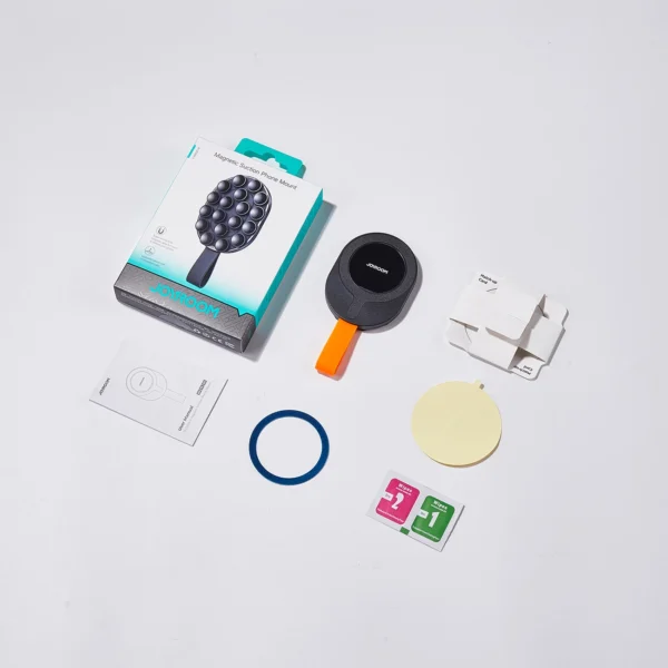Joyroom JR-ZS393-S magnetic holder with suction cups for 4.7-7" phone - black and orangeeng