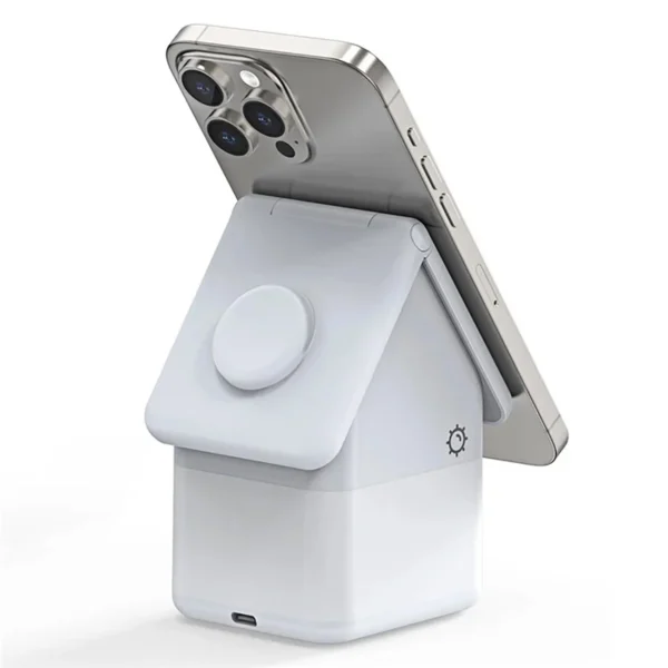 Duzzona W20 15W 4in1 inductive charger for iPhone / AirPods / Apple Watch with night lamp - whiteeng
