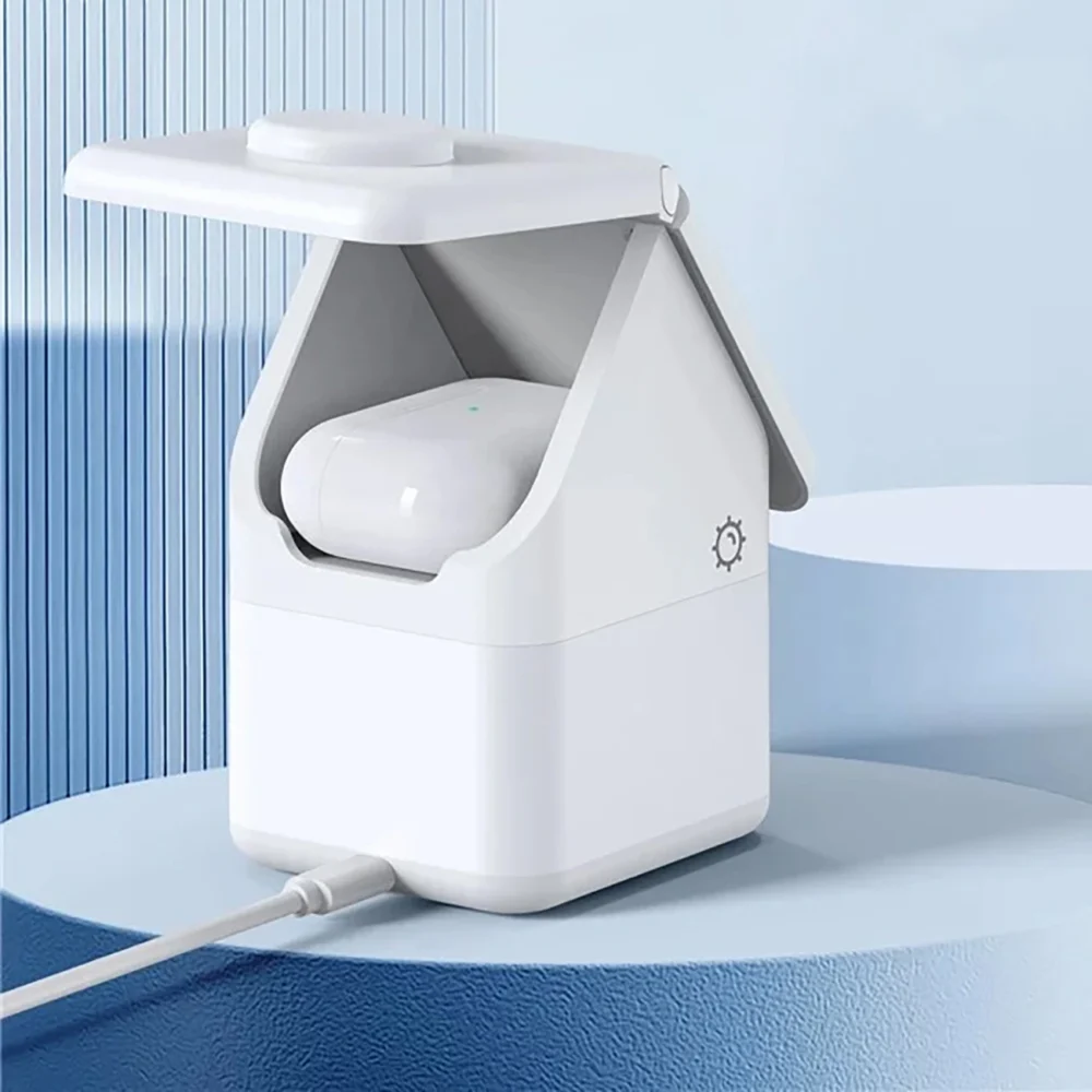 Duzzona W20 15W 4in1 inductive charger for iPhone / AirPods / Apple Watch with night lamp - whiteeng