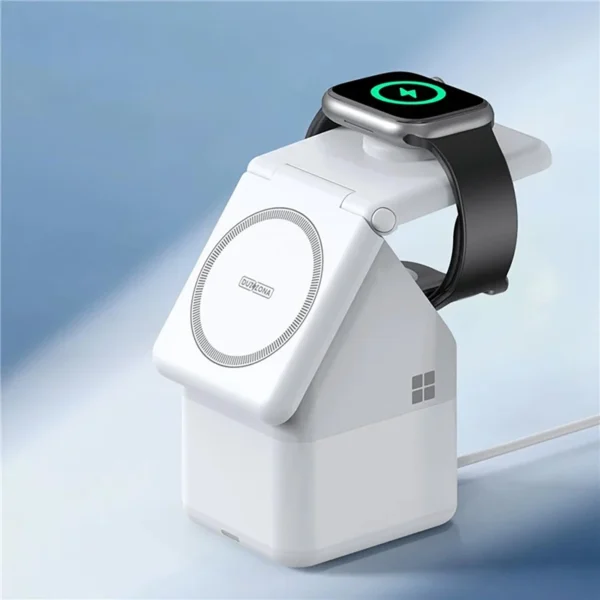 Duzzona W20 15W 4in1 inductive charger for iPhone / AirPods / Apple Watch with night lamp - whiteeng
