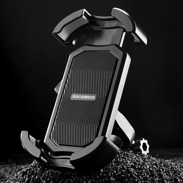 Rockbros 25210032005 Motorcycle Mirror Phone Holder - Blackeng