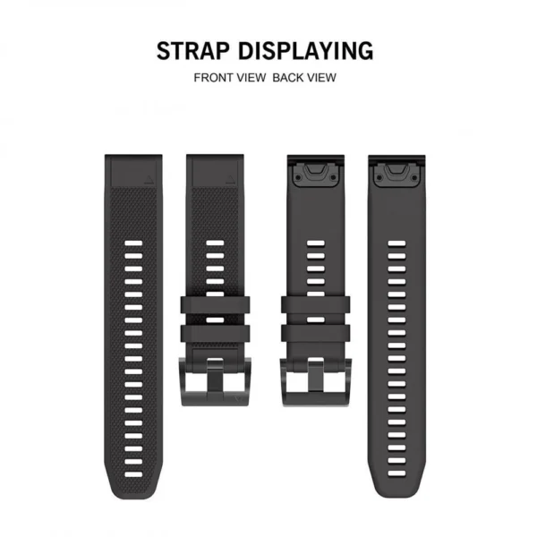 Tech-Protect Smooth Strap for Garmin Fenix 3 / 5X / 3HR / 5X Plus / 6X / 6X Pro / 7X - Blackeng
