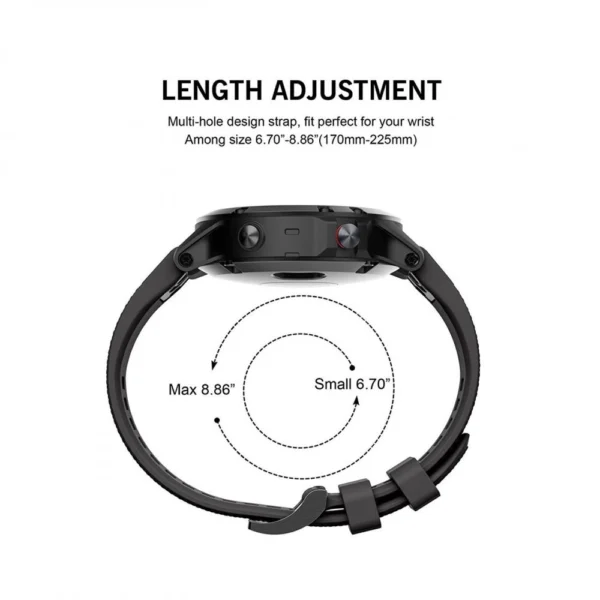 Tech-Protect Smooth Strap for Garmin Fenix 3 / 5X / 3HR / 5X Plus / 6X / 6X Pro / 7X - Blackeng