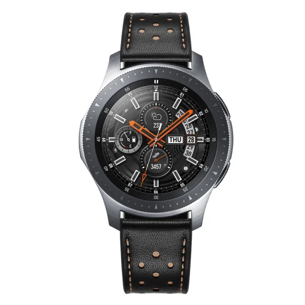 Tech-Protect Leather Strap for Samsung Galaxy Watch 46mm - Blackeng