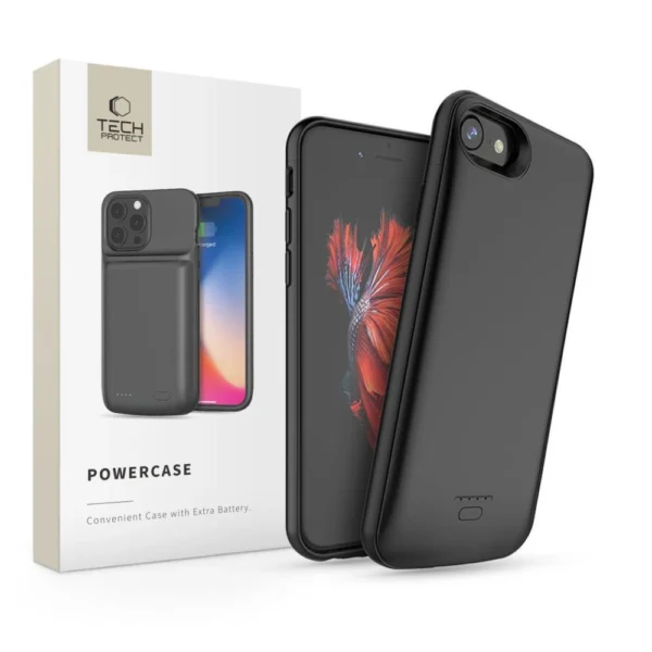 Tech-Protect Battery Pack Case for iPhone 6 / 6S / 7 / 8 / SE 2020 / 2022 with 3200mAh Powerbank - Blackeng