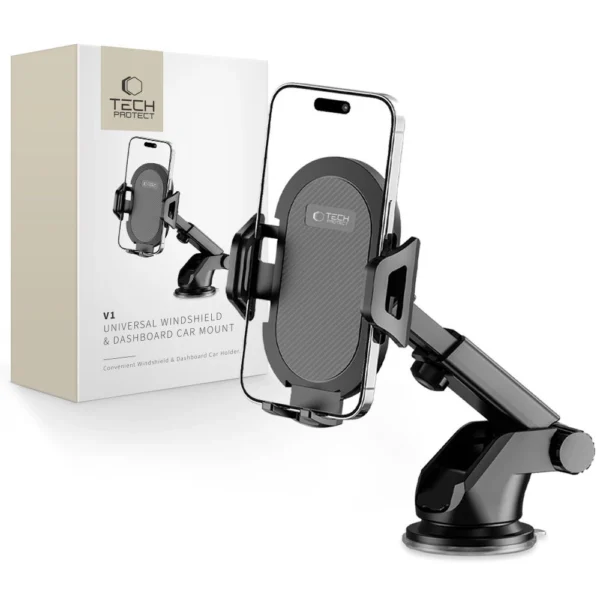Tech-Protect V1 Car Phone Holder for Windshield/Cockpit - Blackeng