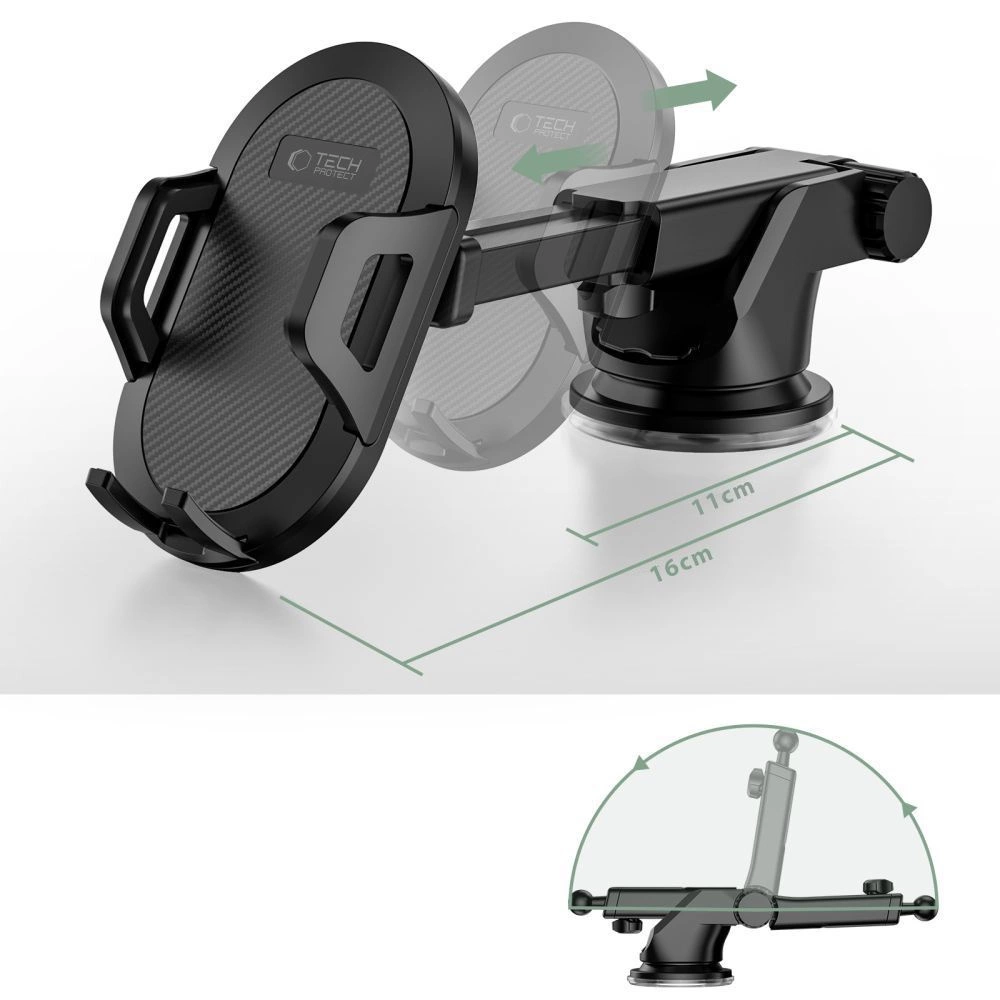 Tech-Protect V1 Car Phone Holder for Windshield/Cockpit - Blackeng