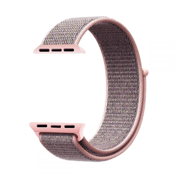 Tech-Protect Nylon Strap for Apple Watch 4 / 5 / 6 / 7 / 8 / 9 / SE (38/40/41 mm) - Pinkeng