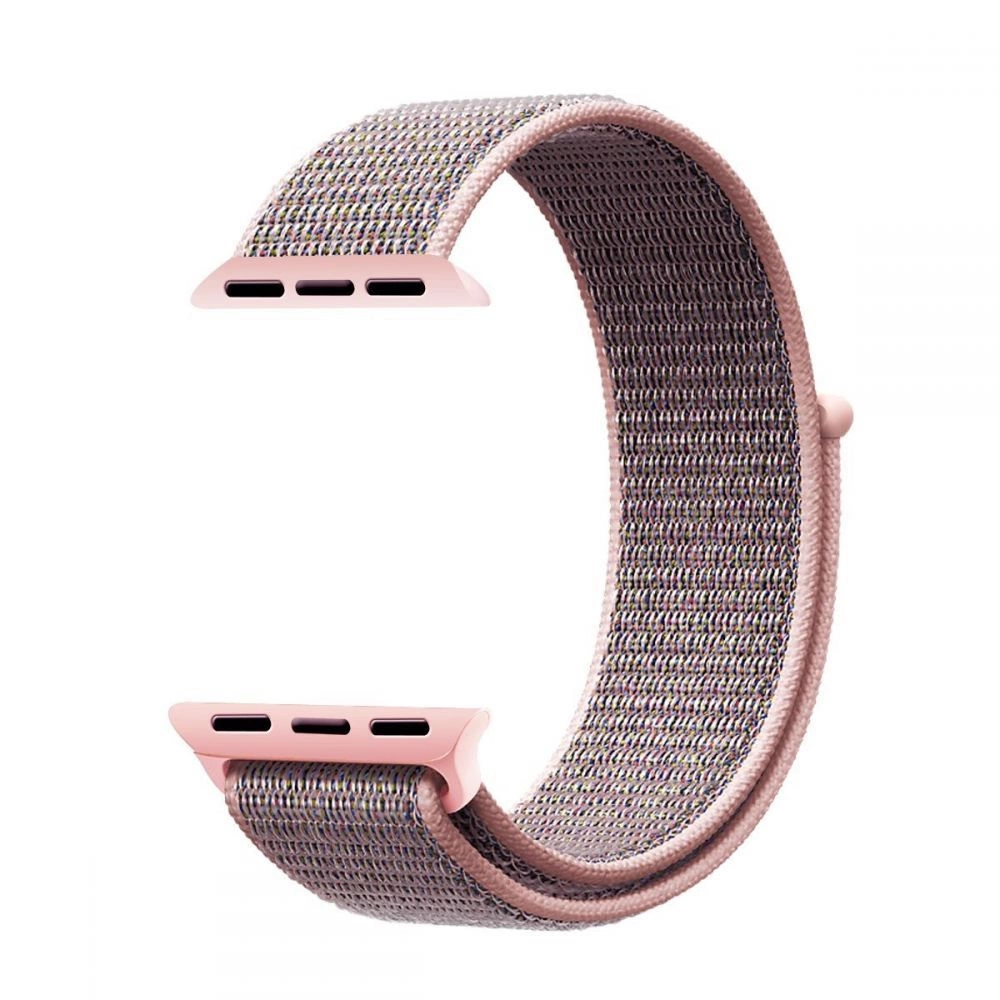 Tech-Protect Nylon Strap for Apple Watch 4 / 5 / 6 / 7 / 8 / 9 / SE (38/40/41 mm) - Pinkeng