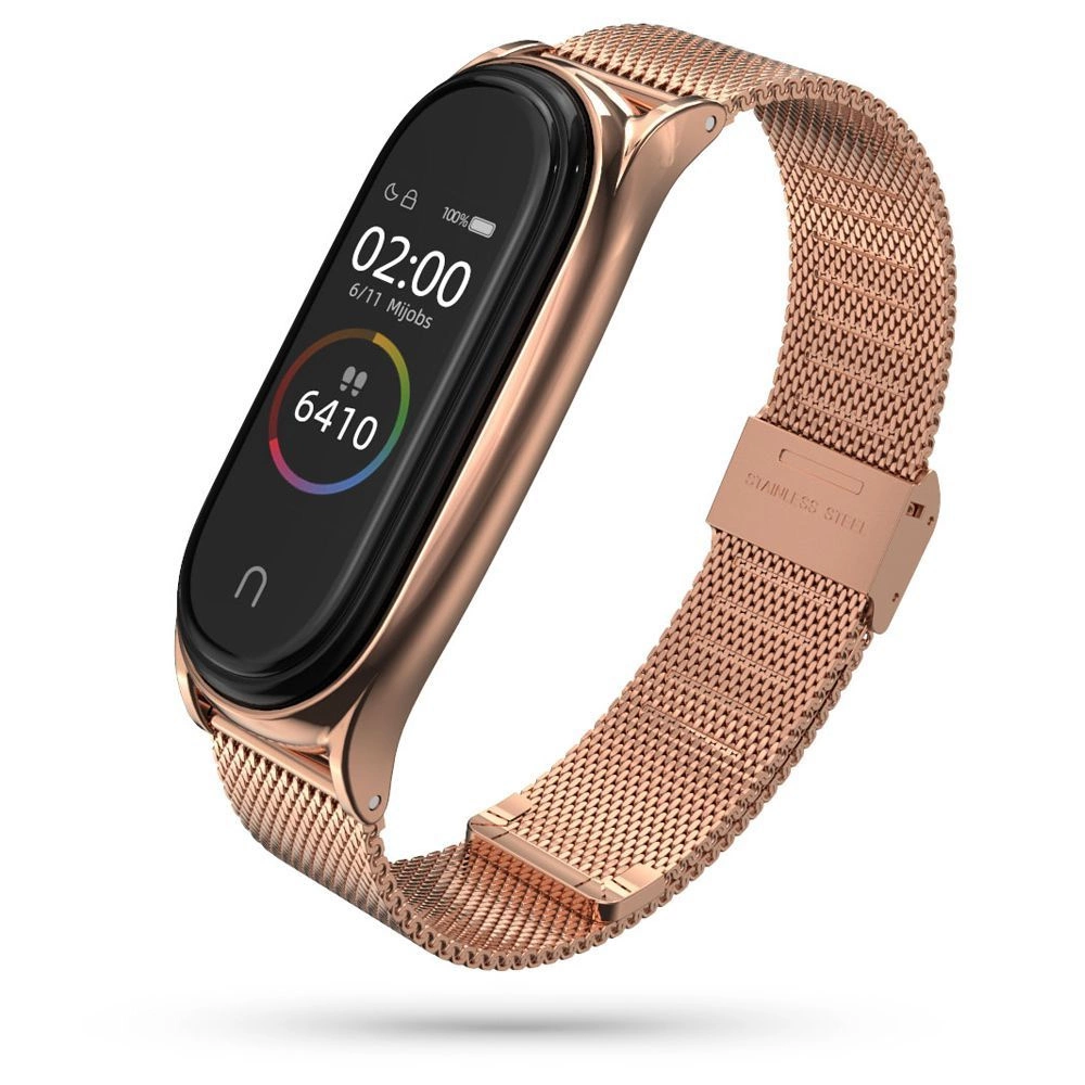 Tech-Protect MilaneseBand Strap for Xiaomi Mi Smart Band 5 / 6 / 6 NFC - Pinkeng