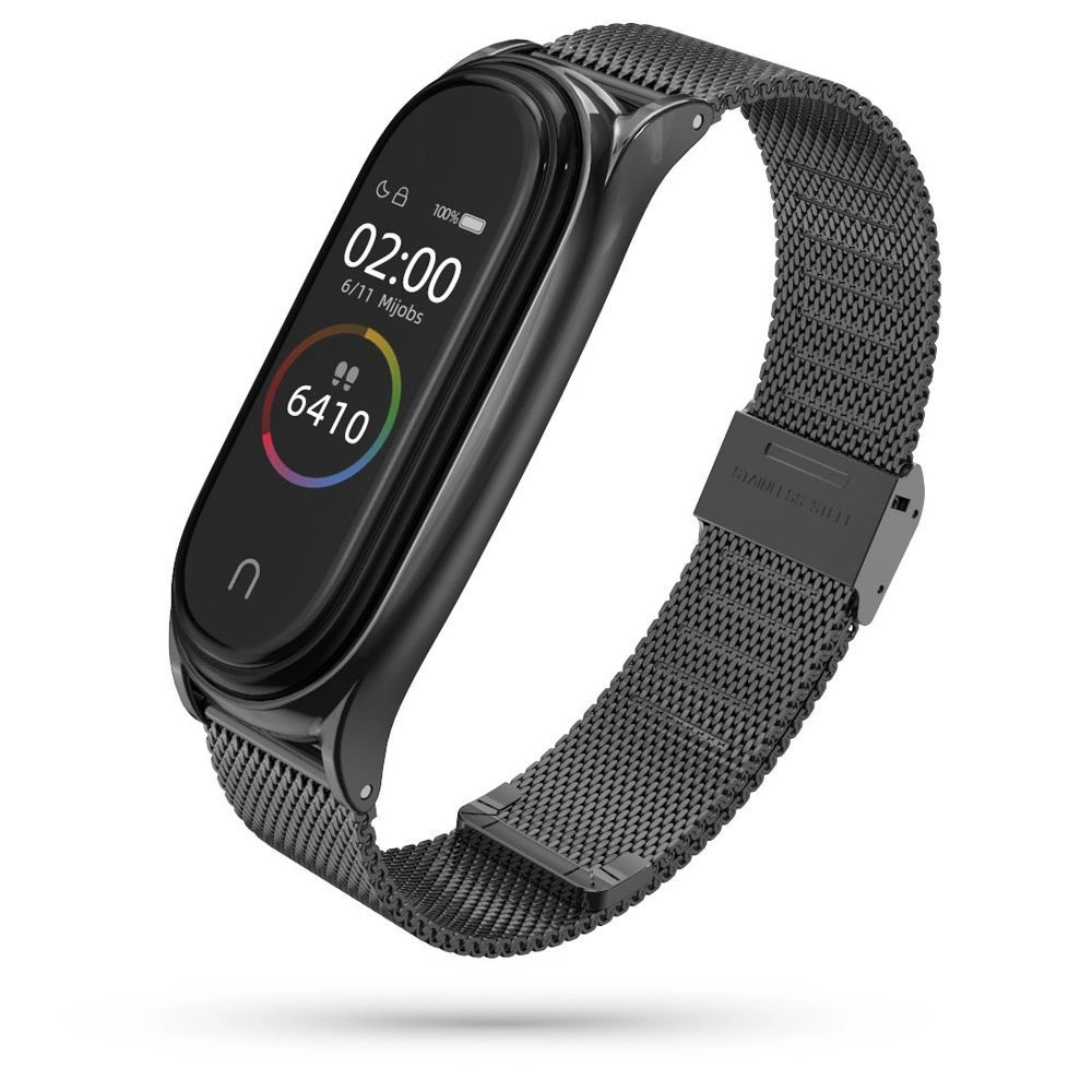 Tech-Protect MilaneseBand Strap for Xiaomi Mi Smart Band 5 / 6 / 6 NFC - Blackeng