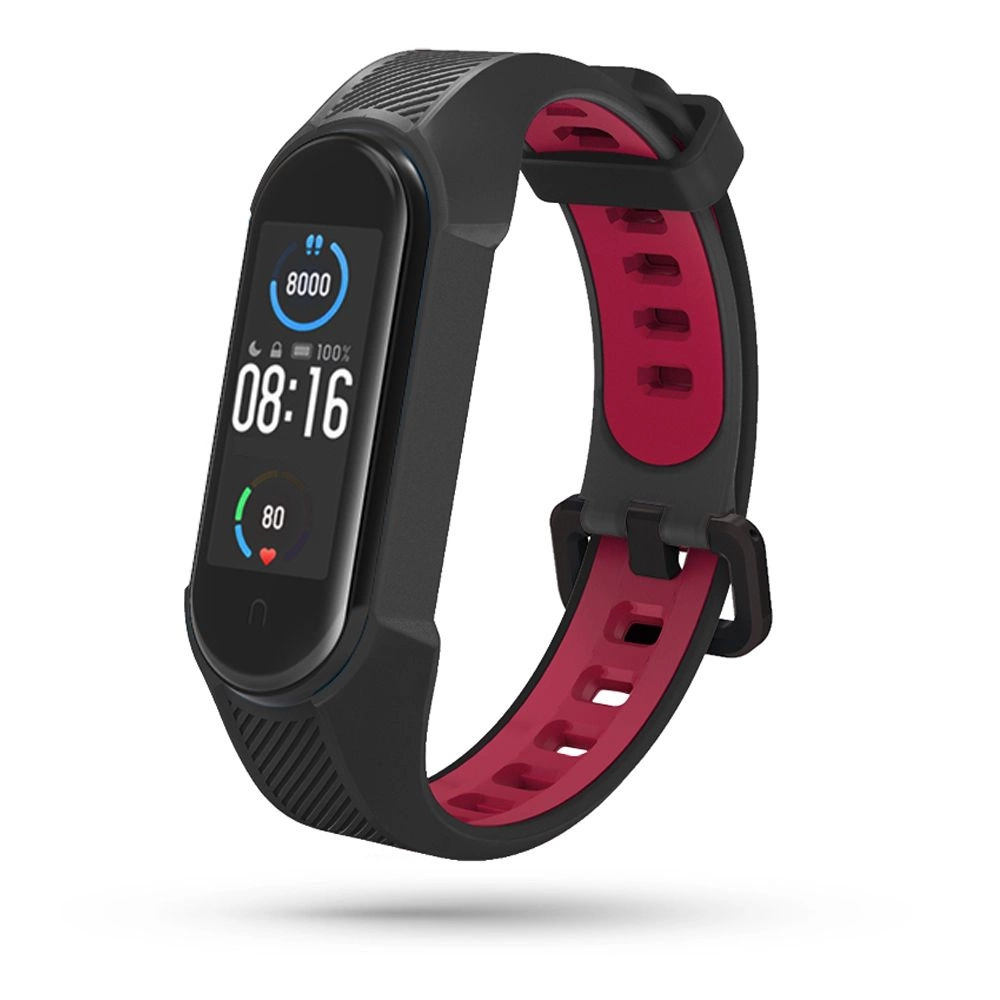 Tech-Protect Armor Strap for Xiaomi Mi Smart Band 5 / 6 / 6 NFC - Black and Redeng
