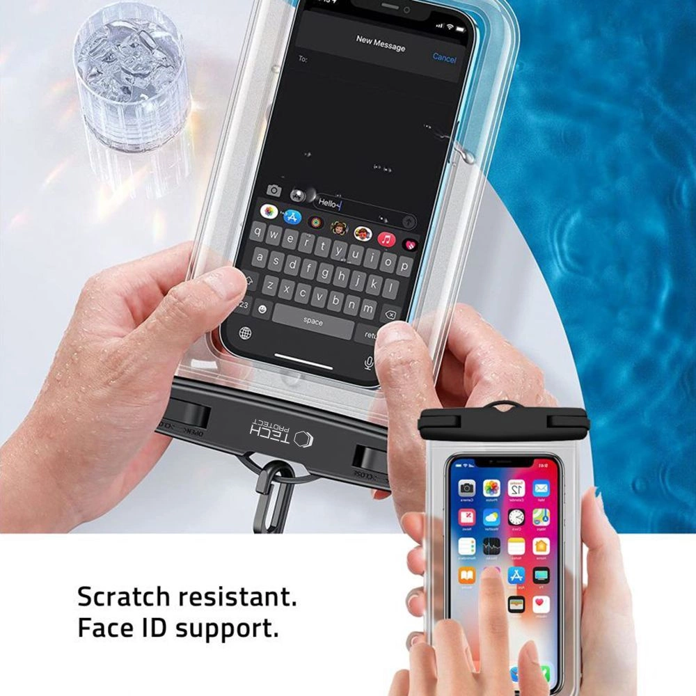 Tech-Protect UWC7 waterproof case universal for smartphones up to 6.9" - blackeng