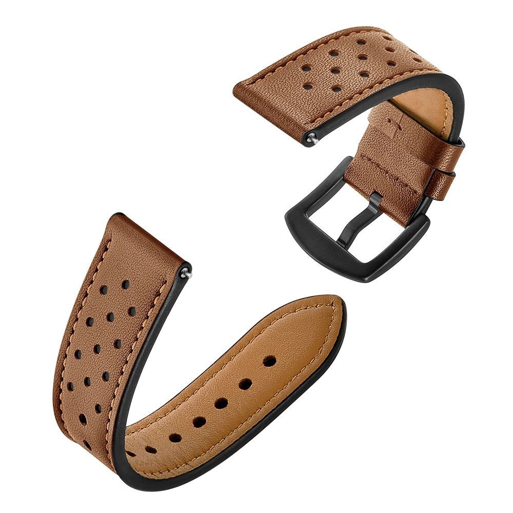 Tech-Protect Leather Strap for Samsung Galaxy Watch 4 / 5 / 5 Pro / 6 / 7 / FE - Browneng
