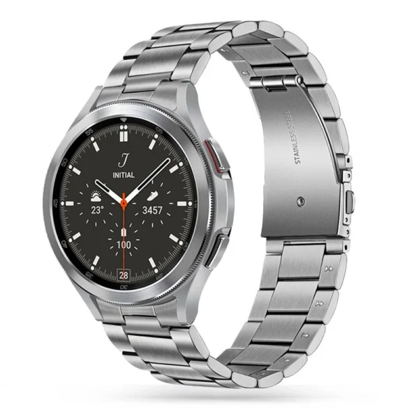 Tech-Protect Stainless Bracelet for Samsung Galaxy Watch 4 / 5 / 5 Pro / 6 / 7 / FE - Silvereng