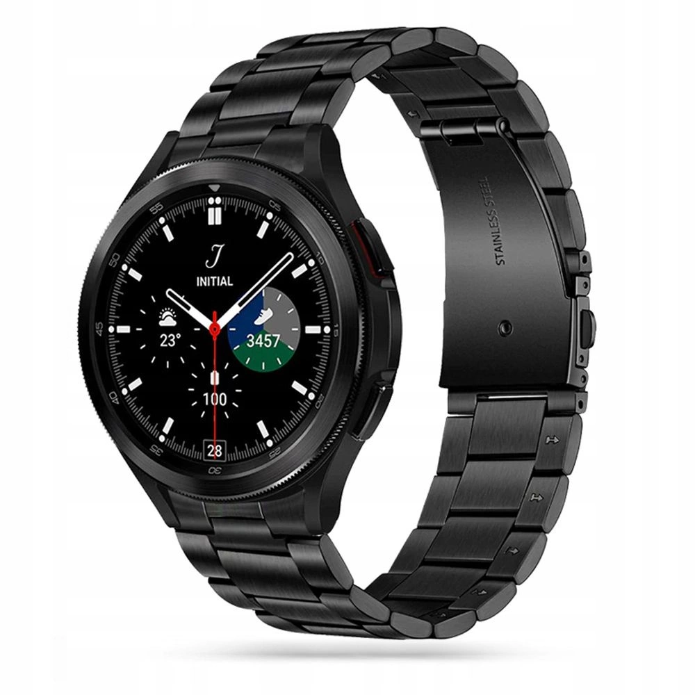 Tech-Protect Stainless Bracelet for Samsung Galaxy Watch 4 / 5 / 5 Pro / 6 / 7 / FE - Blackeng