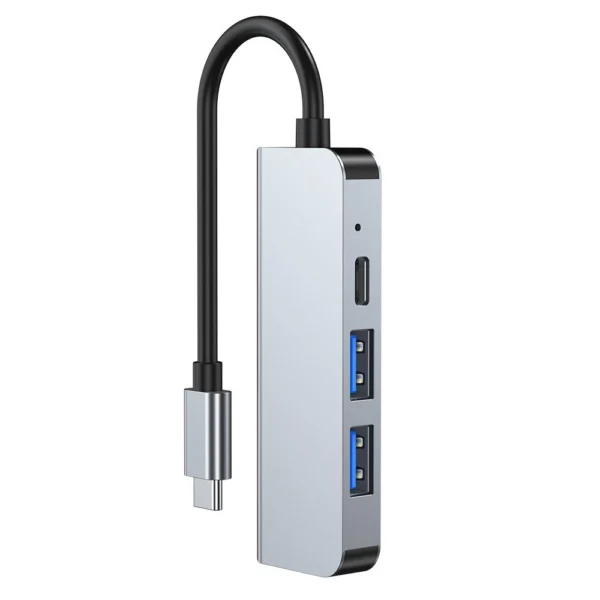 HUB Tech-Protect V2 4in1 USB-C - USB-A 3.0 / USB-A 2.0 / USB-C / HDMI - grayeng