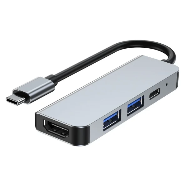 HUB Tech-Protect V2 4in1 USB-C - USB-A 3.0 / USB-A 2.0 / USB-C / HDMI - grayeng