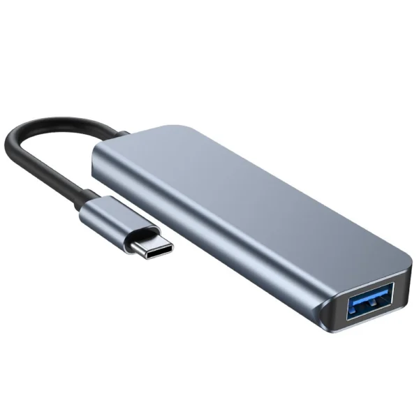 HUB Tech-Protect V1 4in1 USB-C - 3x USB-A 2.0 / USB-A 3.0 - grayeng