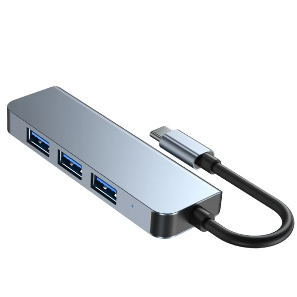 HUB Tech-Protect V1 4in1 USB-C - 3x USB-A 2.0 / USB-A 3.0 - grayeng