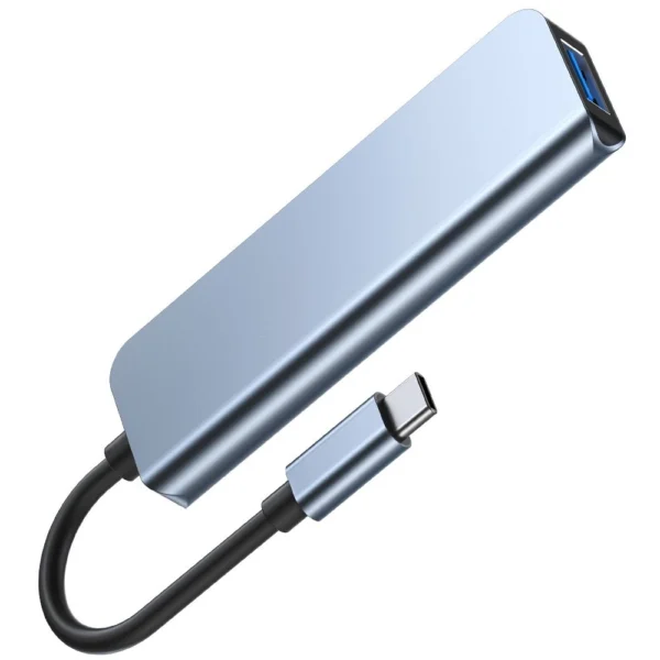 HUB Tech-Protect V1 4in1 USB-C - 3x USB-A 2.0 / USB-A 3.0 - grayeng