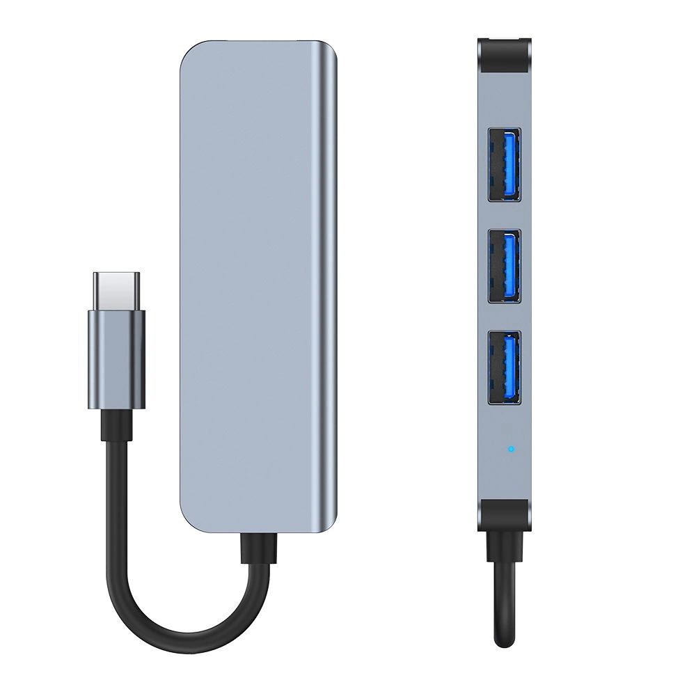 HUB Tech-Protect V1 4in1 USB-C - 3x USB-A 2.0 / USB-A 3.0 - grayeng