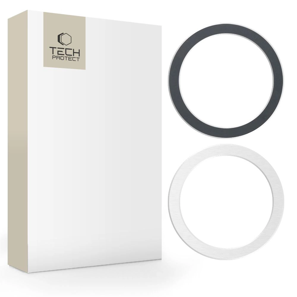 Tech-Protect MagMat MagSafe magnetic ring universal - black / silver (2 pcs.)eng