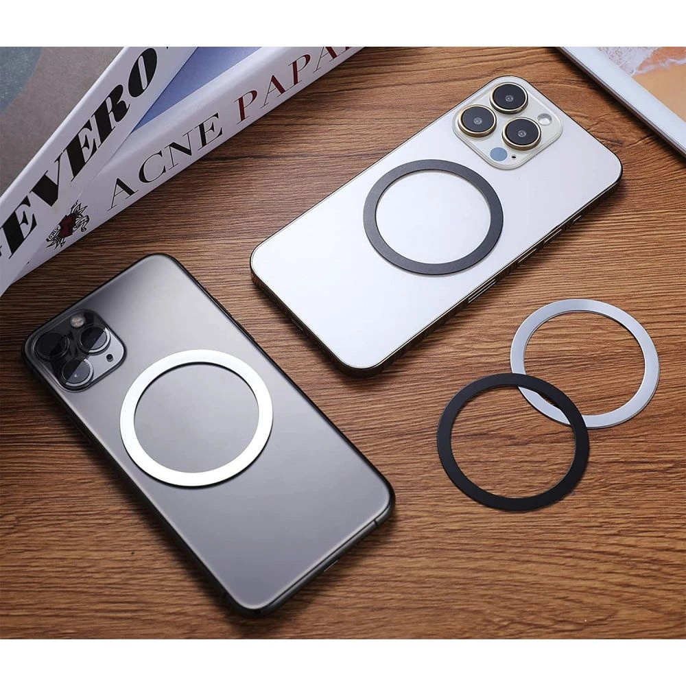 Tech-Protect MagMat MagSafe magnetic ring universal - black / silver (2 pcs.)eng