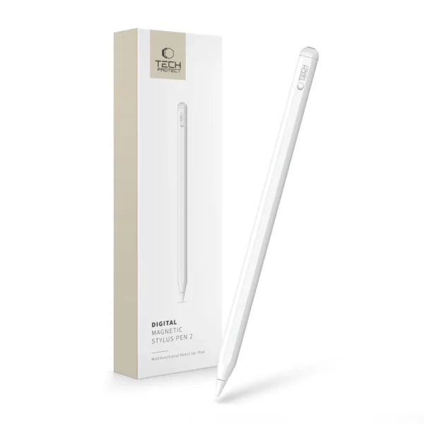 Tech-Protect Digital Magnetic Stylus Pen 2 Magnetic for iPad Tablet - Whiteeng