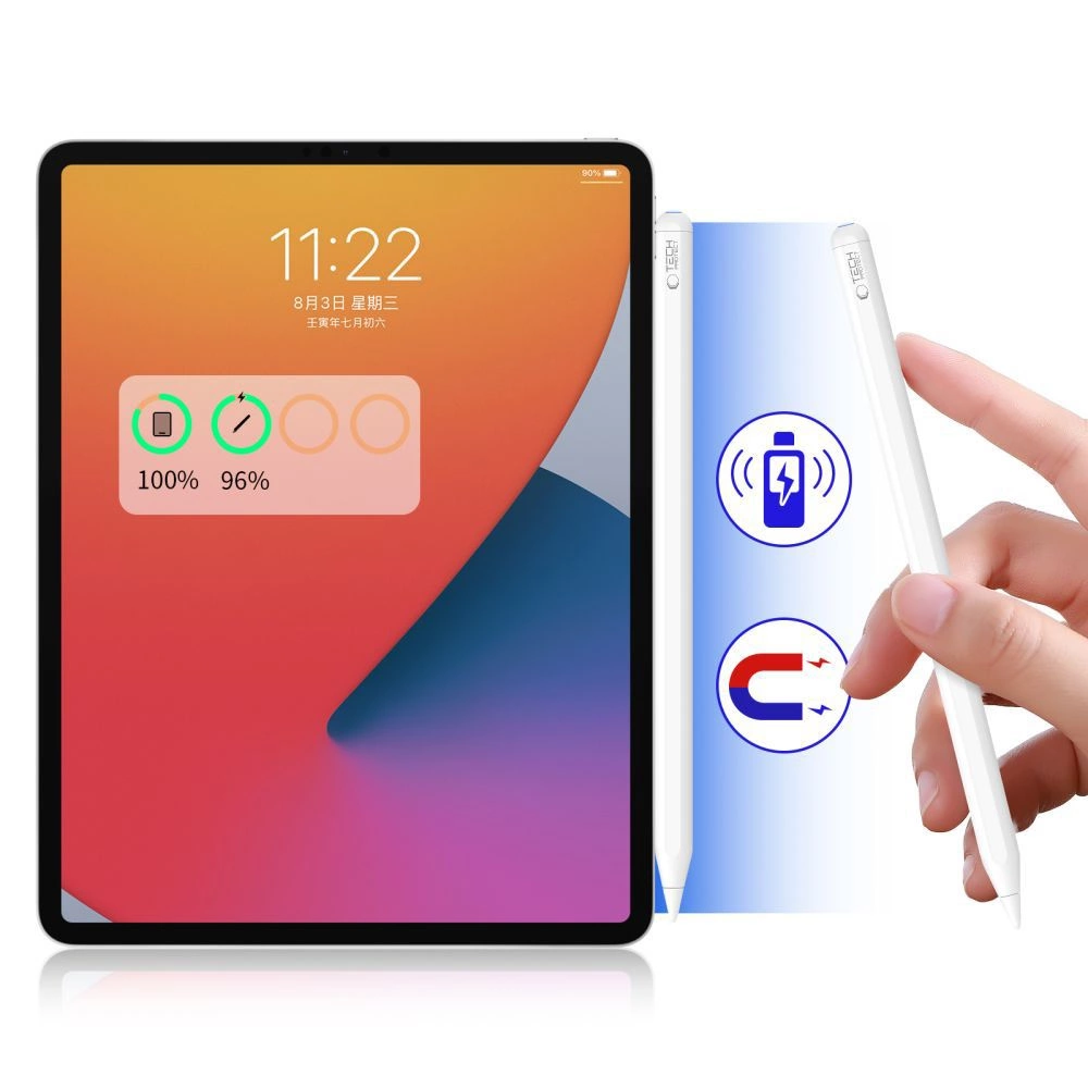 Tech-Protect Digital Magnetic Stylus Pen 2 Magnetic for iPad Tablet - Whiteeng