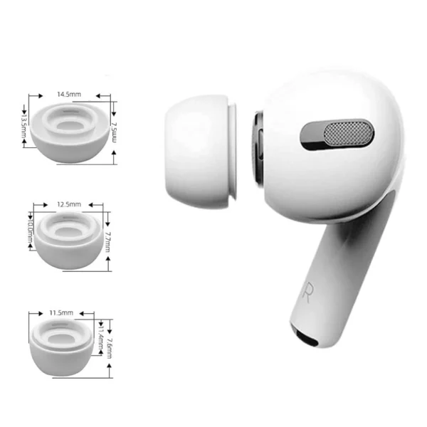 Tech-Protect Ear Tips for AirPods Pro 1 / 2 in sizes S / M / L - white (3 pcs.)eng