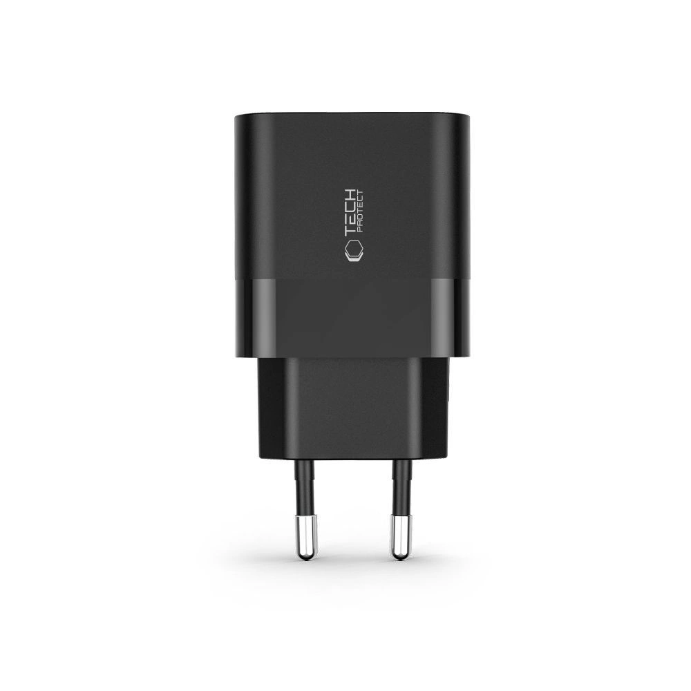 Tech-Protect C30W Charger USB-C PD 30W / USB-A QC 3.0 - Blackeng