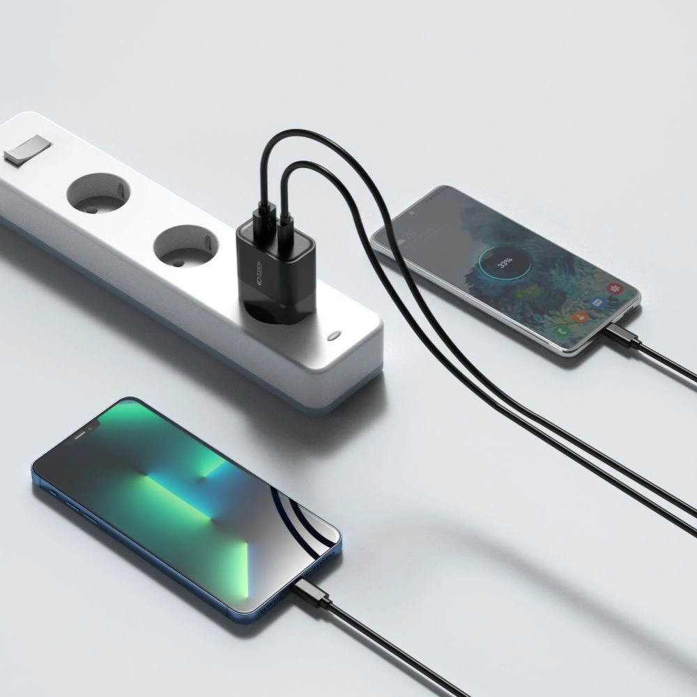 Tech-Protect C30W Charger USB-C PD 30W / USB-A QC 3.0 - Blackeng