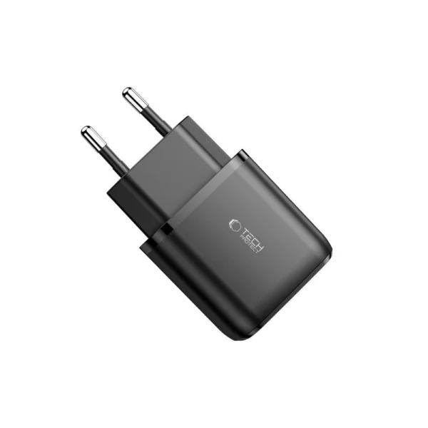 Tech-Protect C20W Charger USB-C PD 20W / USB-A QC 3.0 - Blackeng