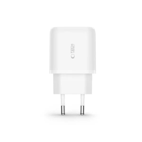 Tech-Protect C20W charger USB-C PD 20W / USB-A QC 3.0 - whiteeng