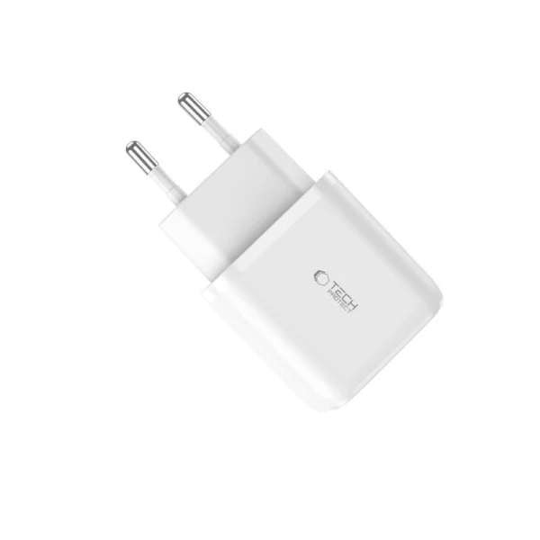 Tech-Protect C20W charger USB-C PD 20W / USB-A QC 3.0 - whiteeng