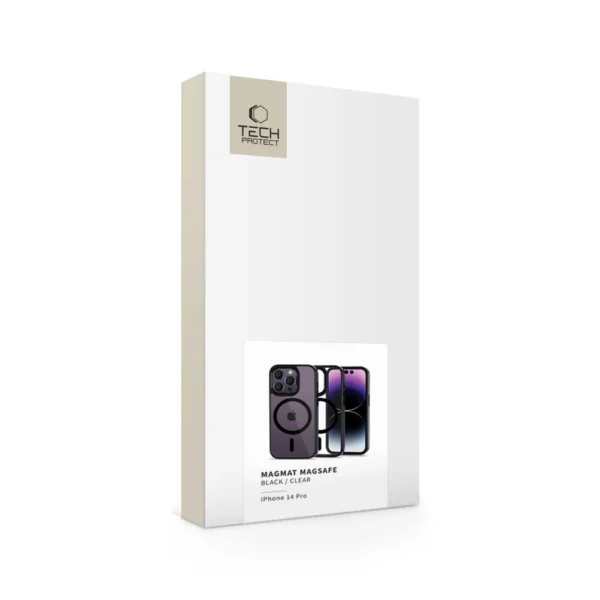 Tech-Protect MagMat MagSafe iPhone 14 Pro Case - Clear Blackeng