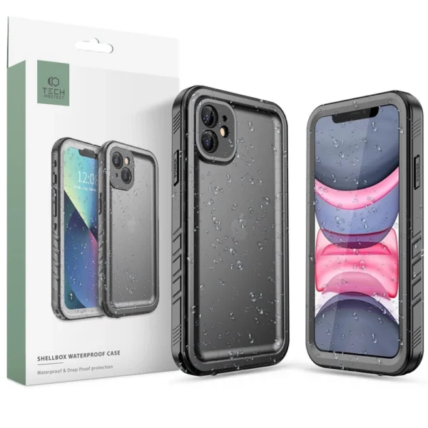 Tech-Protect ShellBox Case Waterproof IP68 for iPhone 11 - Blackeng