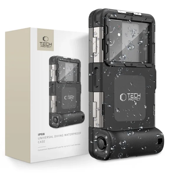 Tech-Protect Waterproof Case IPX8 for 4.7-6.7" Smartphones - Blackeng