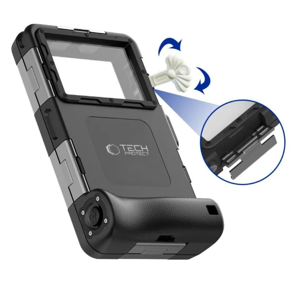 Tech-Protect Waterproof Case IPX8 for 4.7-6.7" Smartphones - Blackeng